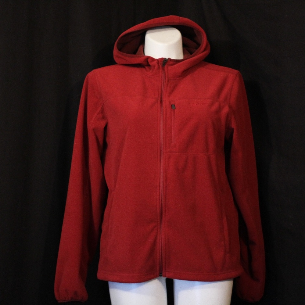 L. L. Bean Polartec Hooded Jacket Burgundy